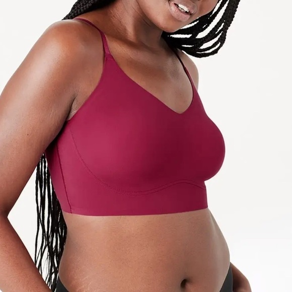 NWT True & Co True Body Lift Triangle Adjustable Strap Bra in Beet Red - Picture 1 of 9